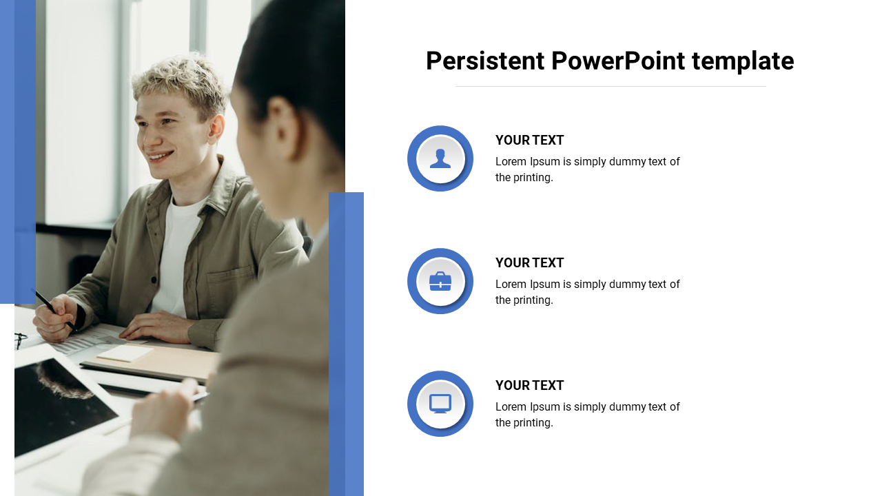 Persistent PowerPoint template